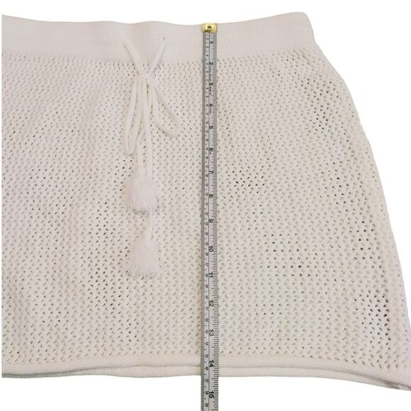 Moon & Madison Skirt Top Outfit Set Open Knit Crochet Cotton White Women Medium - Picture 8 of 14